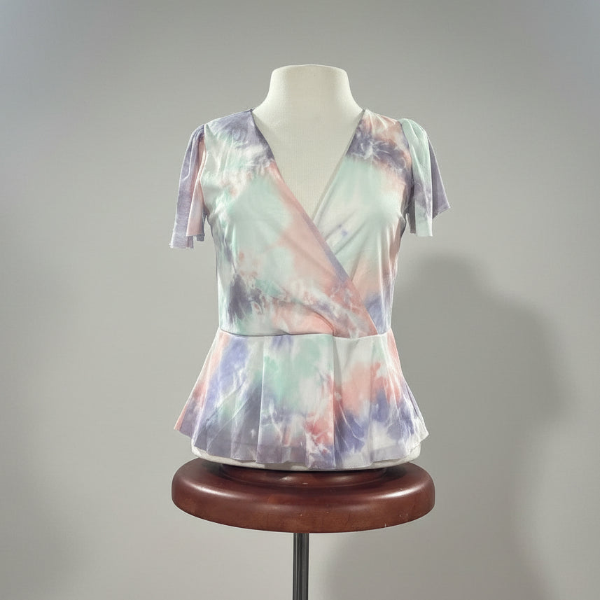 Aqua Women Short Sleeve Blouse - DOLLARS UNIVERSE LLC