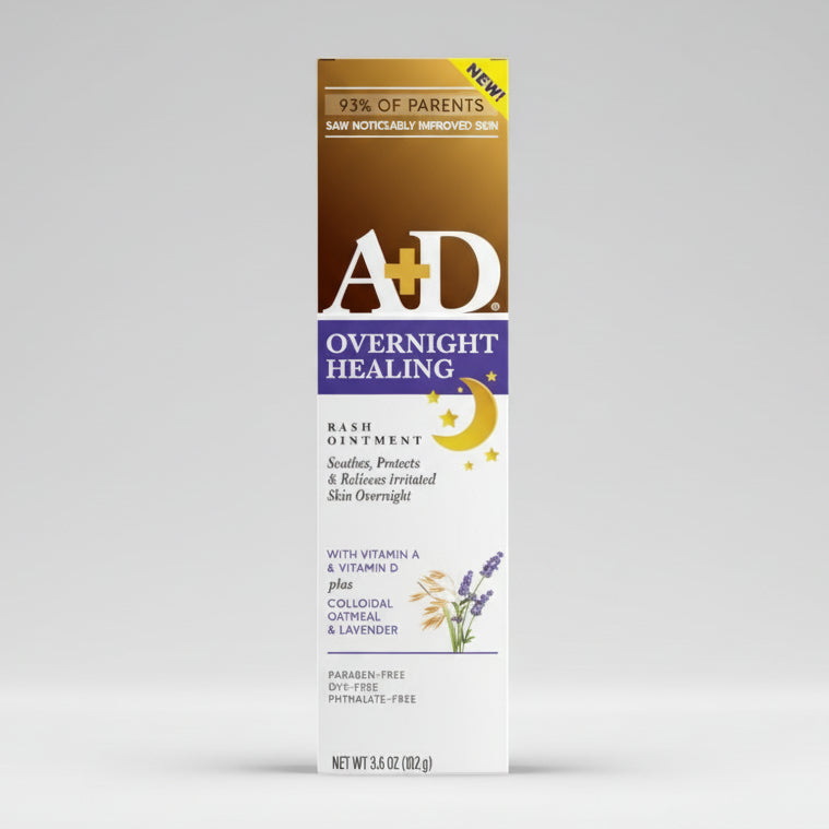 A+D Overnight Diaper Rash Healing Cream - 3.6oz