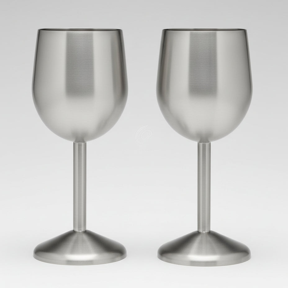 Sleek, Chic and Unbreakable, the Godinger Stainless Steel Wine Goblets Are Perfect for Enjoying Wine Indoors or Out. They're Designed to Serve Red