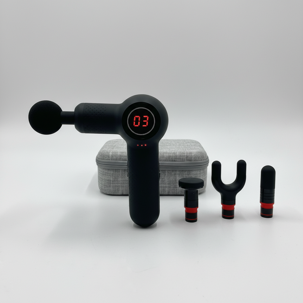 Sharper Image Powerboost Flex massager with digital display and four interchangeable massage heads by DOLLARS UNIVERSE LLC