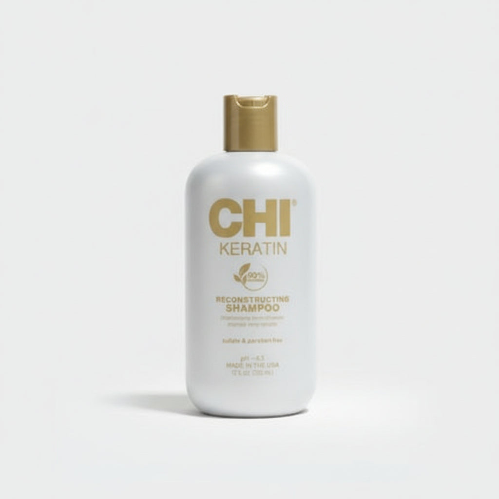 Two CHI hair care products on a white background