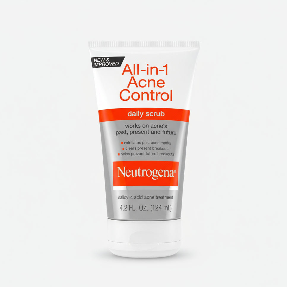 Neutrogena All-in-1 Acne Control Daily Face Scrub with Salicylic Acid for Acne-Prone Skin - 4.2 Fl Oz
