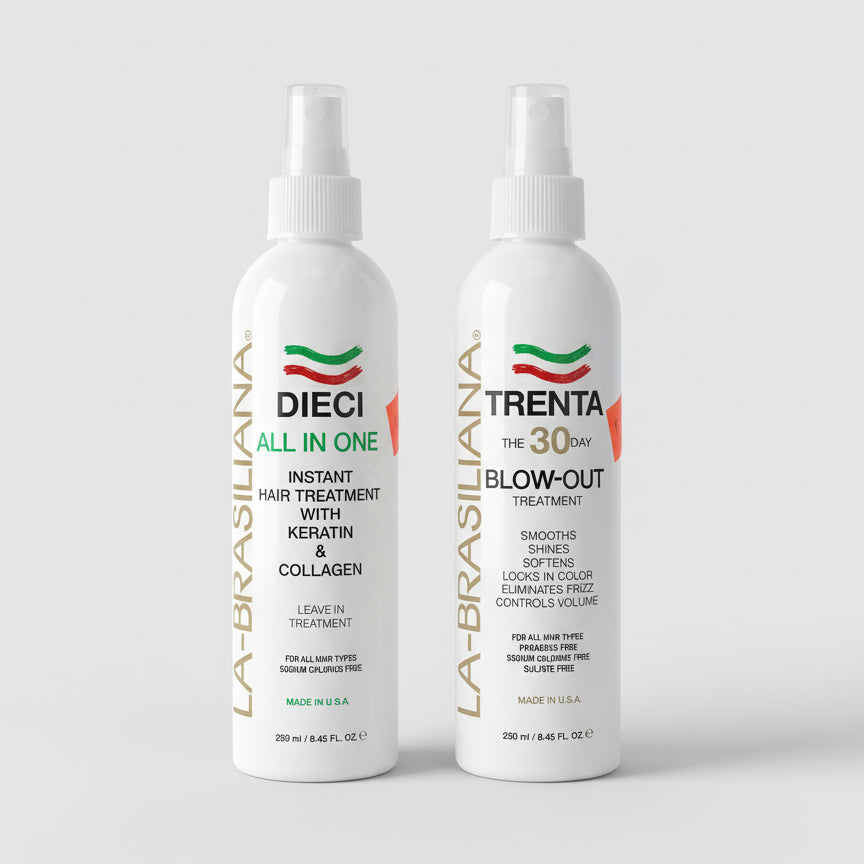 Assorted hair care products in a store shelf