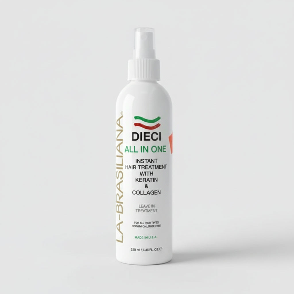 Two bottles of La Brasiliana hair care products on a white background