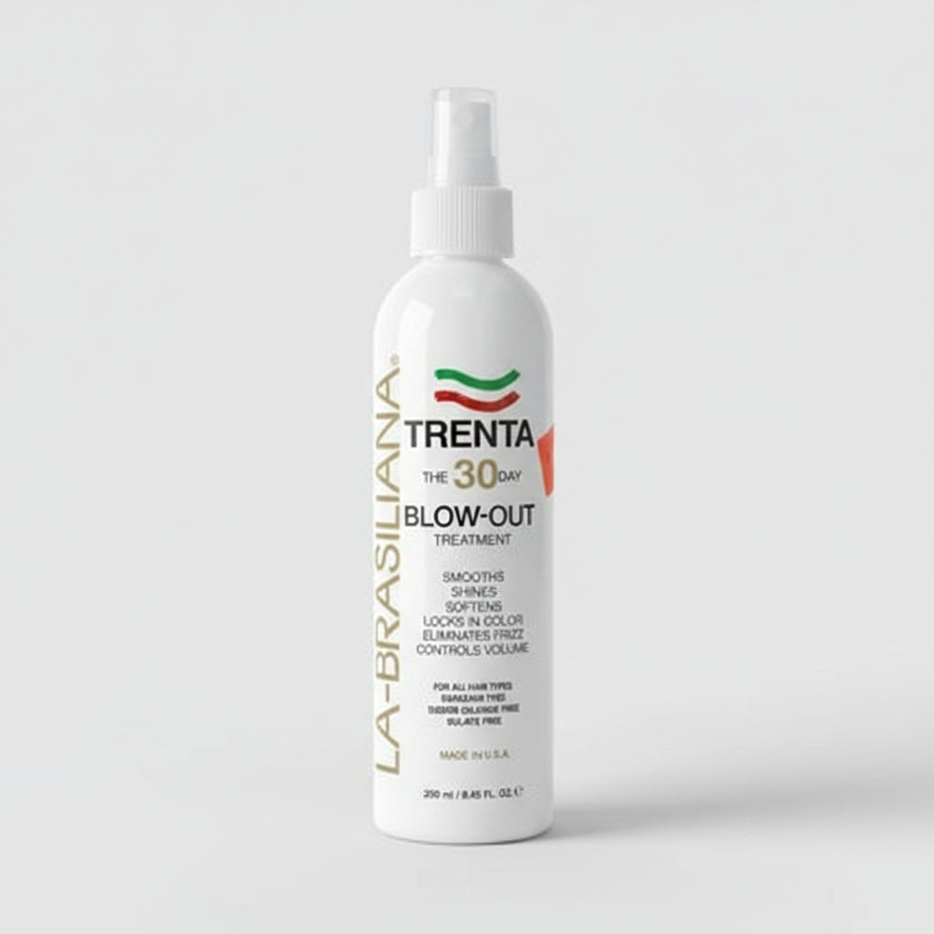 Two bottles of La Brasiliana hair care products on a white background