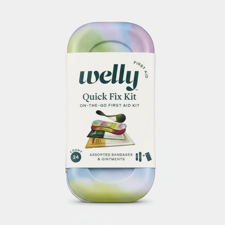 Welly Kid's Quick Fix First Aid Bandage Travel Kit - Colorwash - 24ct