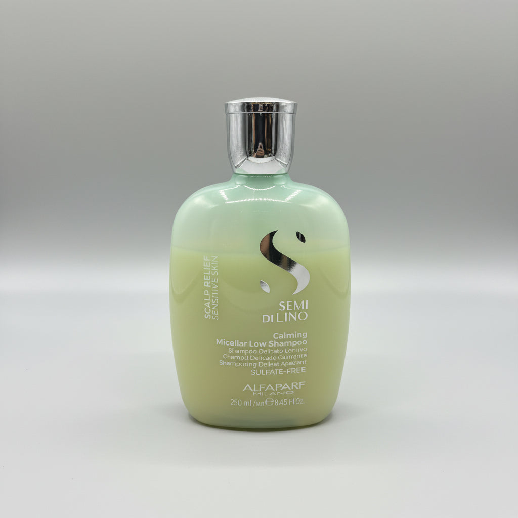 Hair product bottle with a red background