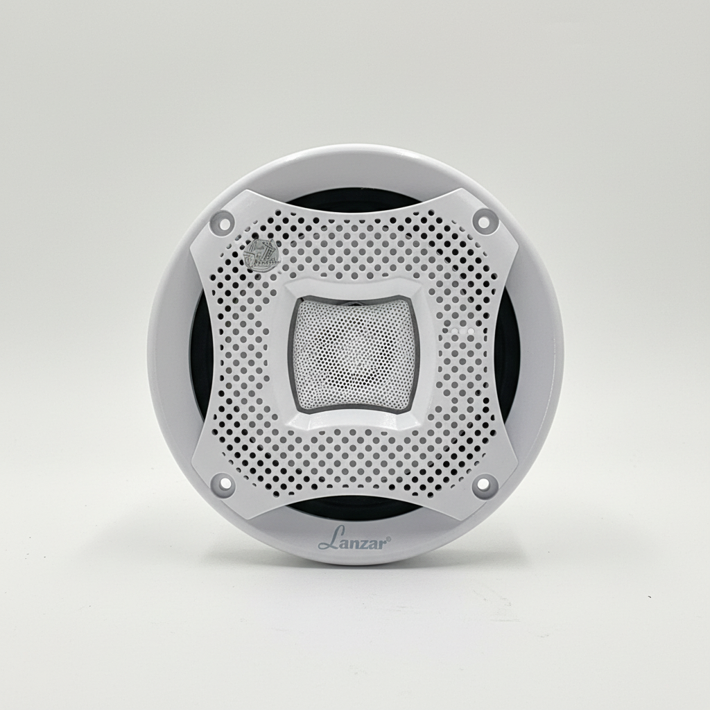 Lanzar AQ6CXW 400-Watt Marine Stereo Speakers (White) – Waterproof 6.5” Dual Cone Audio System for Boats & Outdoor Use