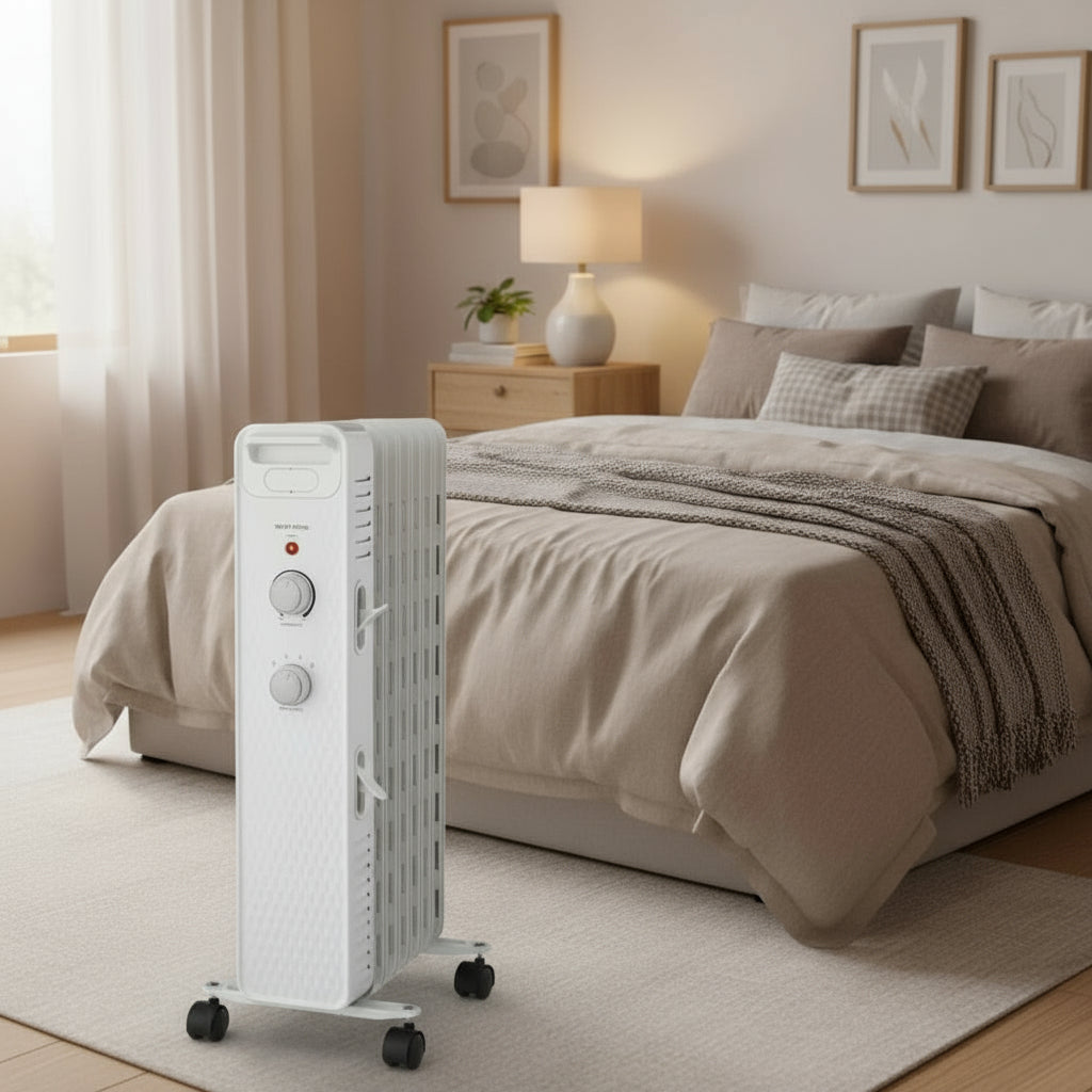 Mainstays Electric Radiator Space Heater - White / Black