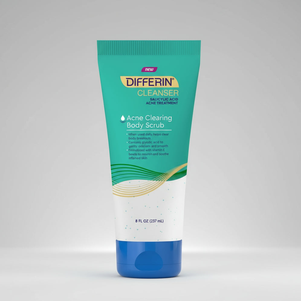 Differin Daily Acne Body Scrub with Salicylic Acid - Scented - 8 Fl Oz