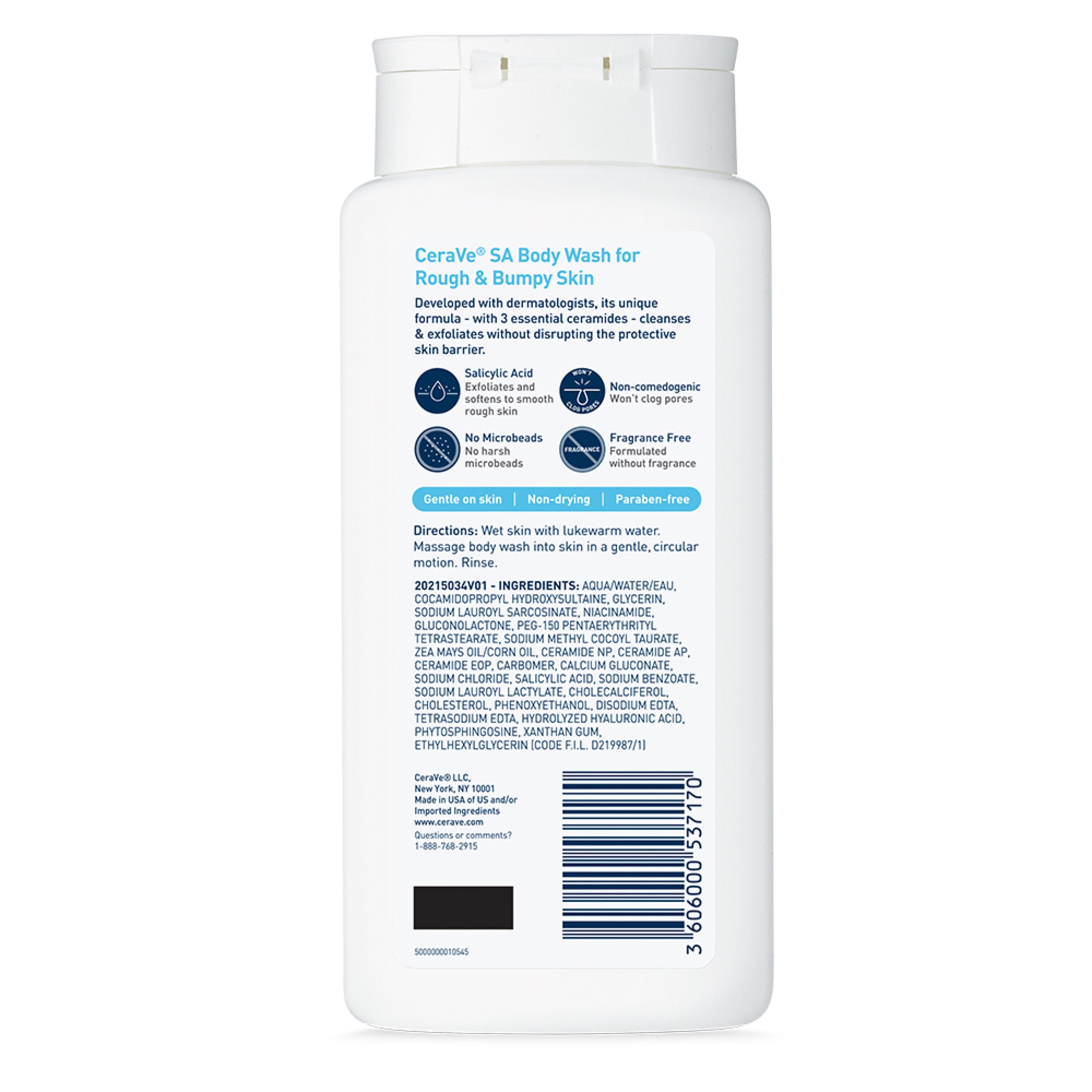 CeraVe SA Body Wash for Rough Bumpy Skin 10 oz
