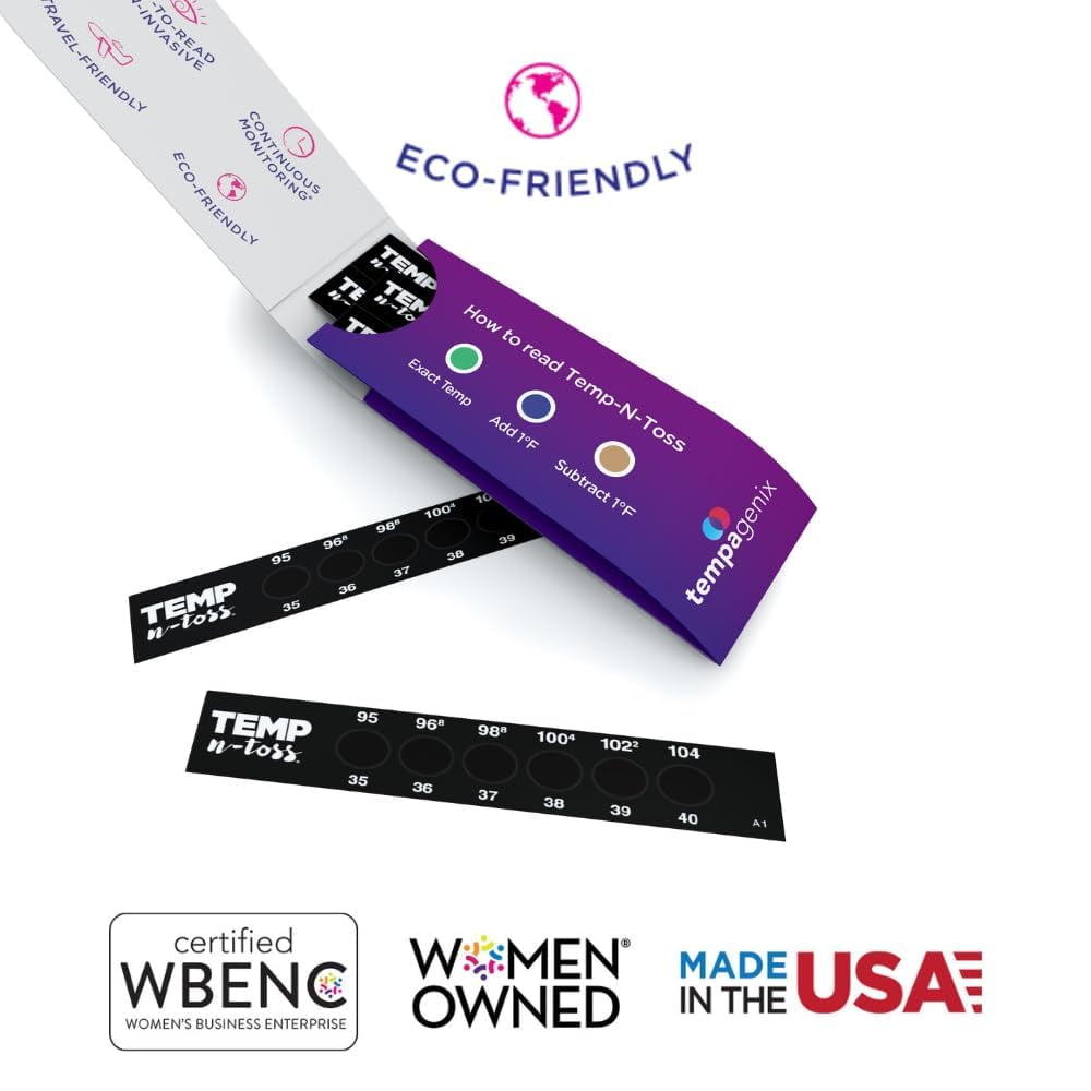 Tempagenix Temp-N-Toss Disposable Forehead Thermometer Strips 6-Pack
