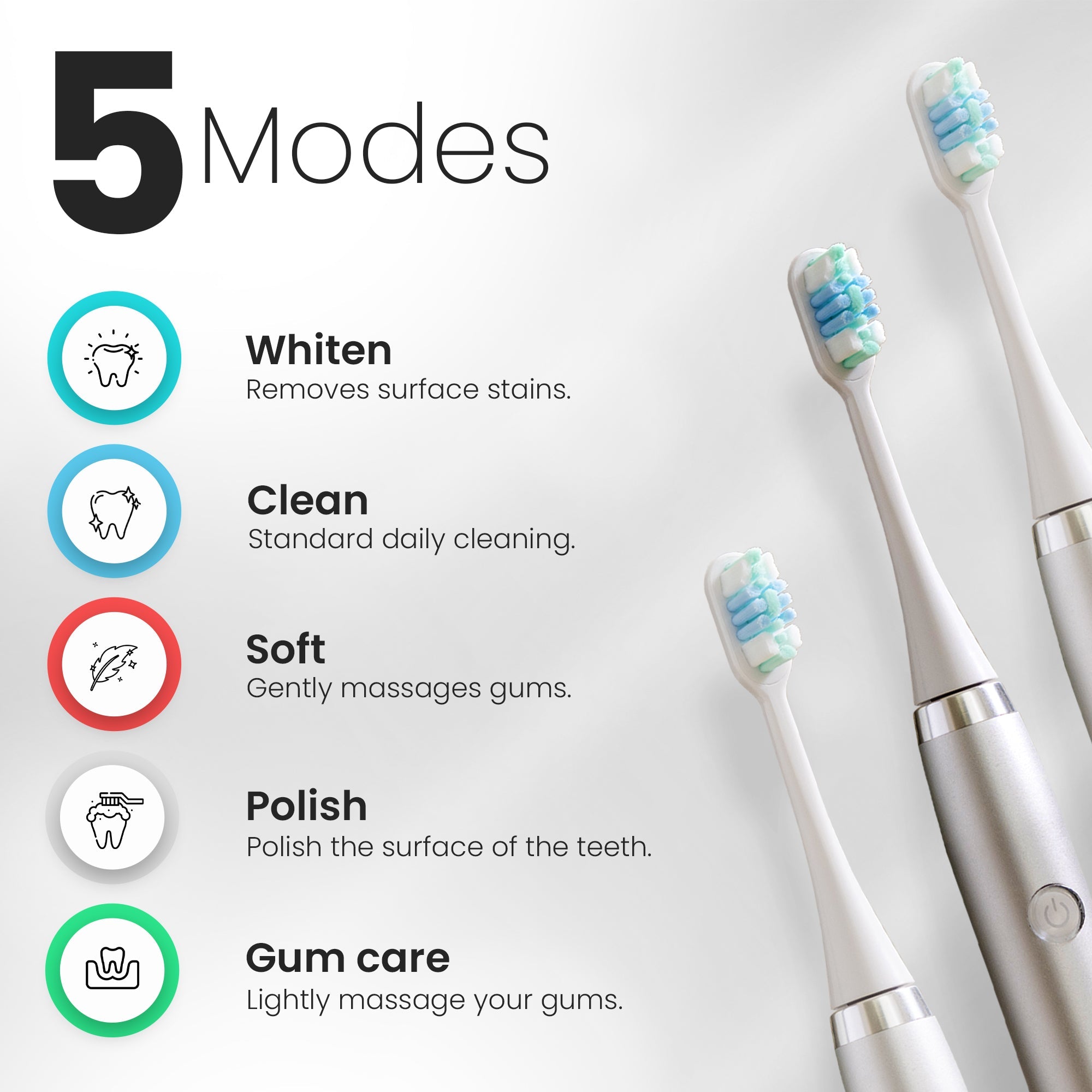 Tranqwil TT850 Slimsonic Electric Toothbrush 42,000 VPM Silver Metal - DOLLARS UNIVERSE LLC