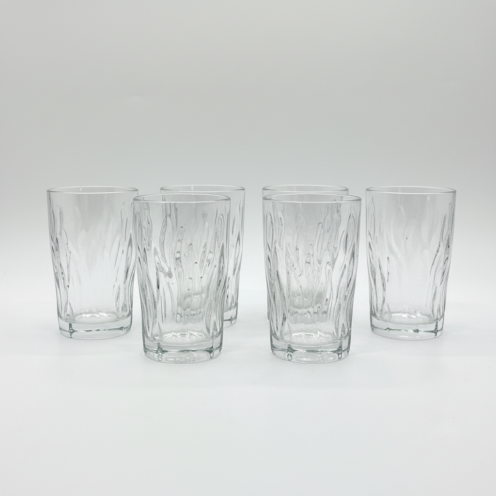 Bormioli Rocco 16 oz Clear Drinking Glasses – Set of 6 Durable Italian-Made Tumbler Cups