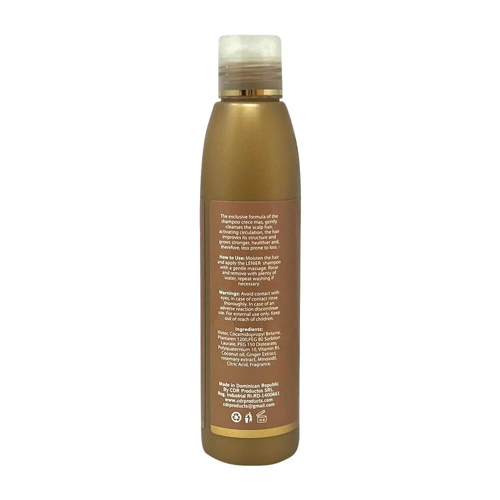 Lenier Crece Más Hair Growth Shampoo Coconut Rosemary Ginger 17oz - DOLLARS UNIVERSE LLC