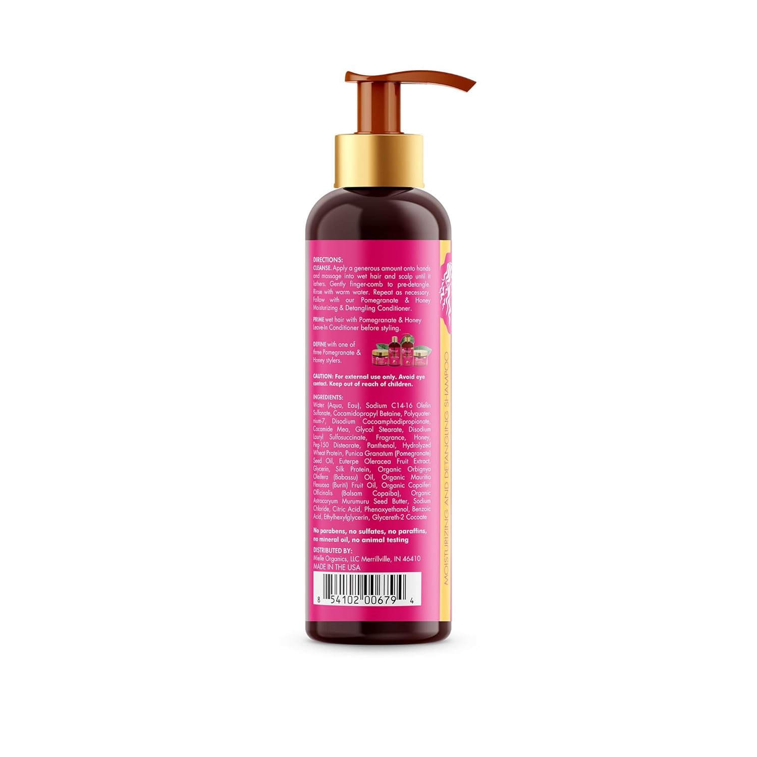 Mielle Organics Pomegranate & Honey Detangling Moisturizing Shampoo 12 fl oz - DOLLARS UNIVERSE LLC