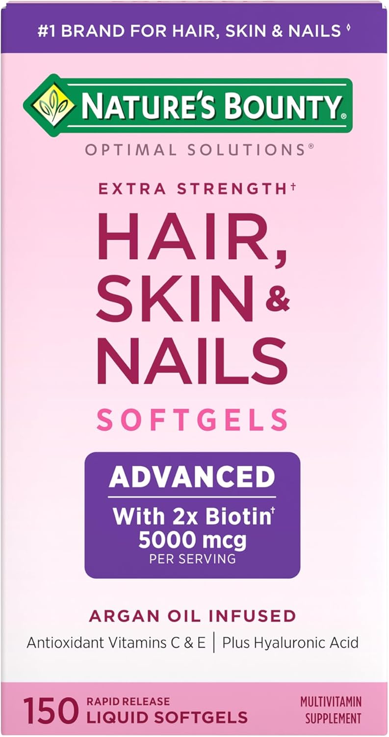 Nature's Bounty Advanced Hair Skin Nails Supplement Argan-Infused 150 Softgels - DOLLARS UNIVERSE LLC