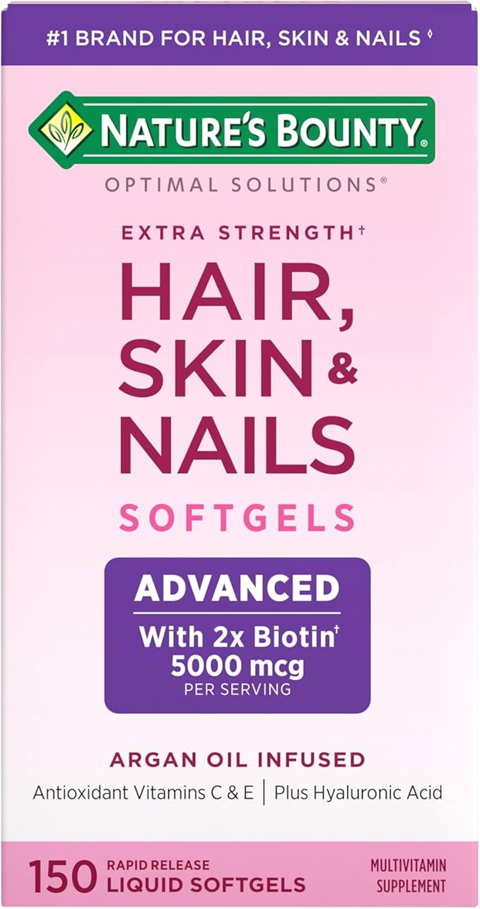 Nature's Bounty Advanced Hair Skin Nails Supplement Argan-Infused 150 Softgels - DOLLARS UNIVERSE LLC