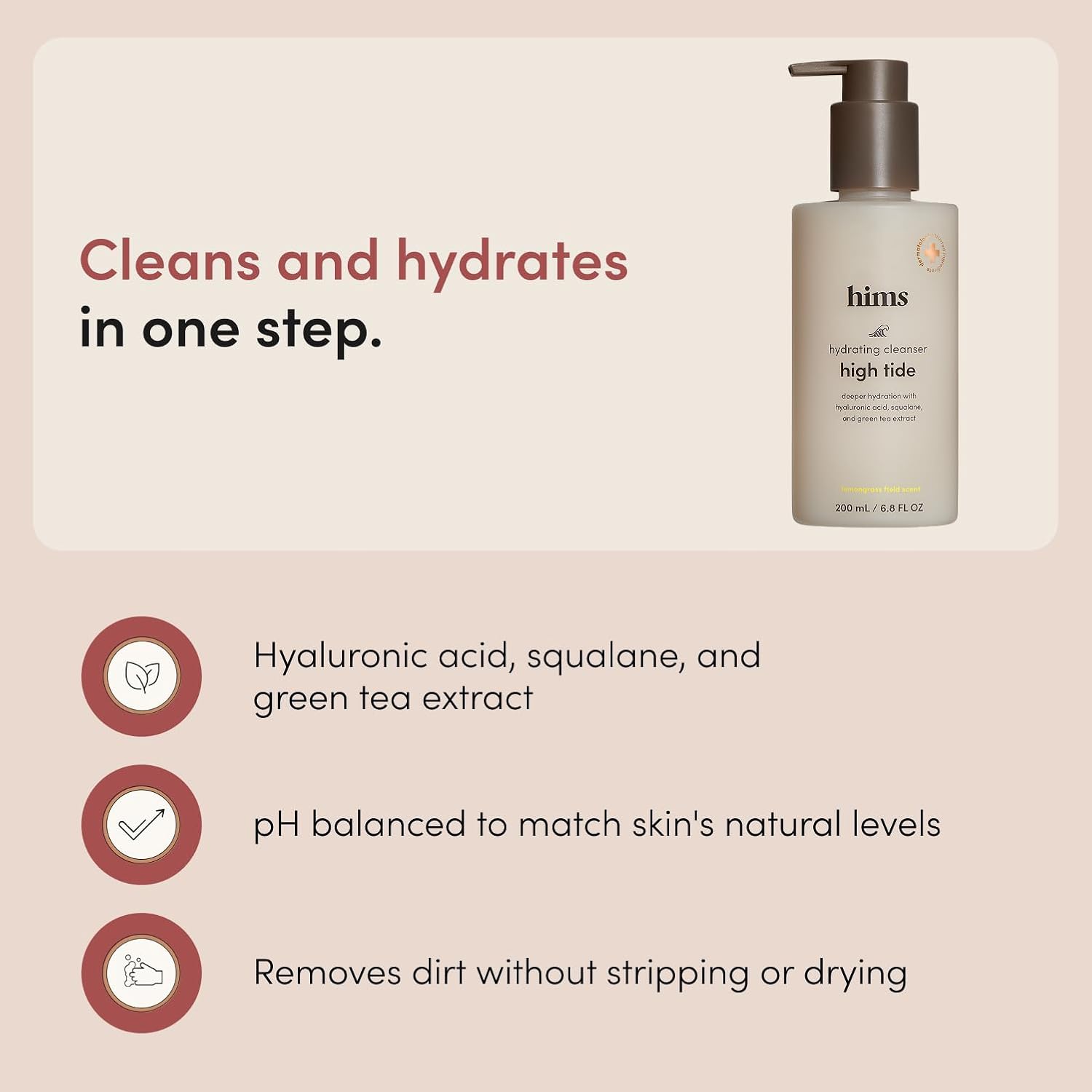 hims High Tide Hydrating Daily Face Cleanser 6.8 fl oz