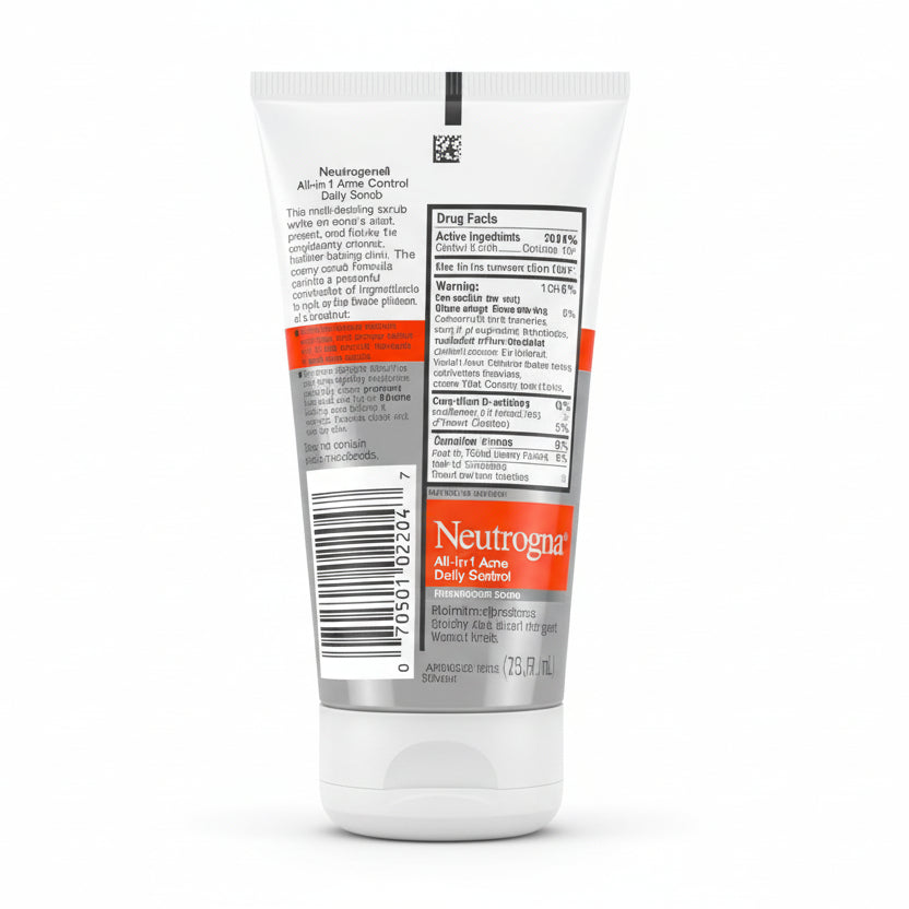 Neutrogena All-In-1 Acne Control Face Scrub with Salicylic Acid 3-Pack