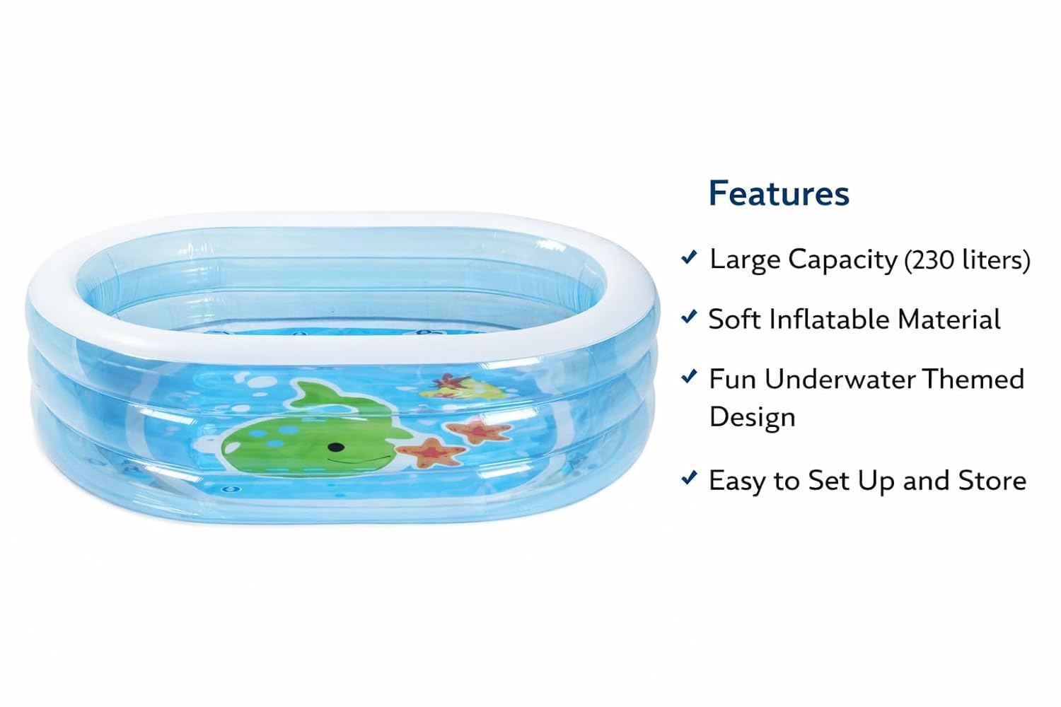 Intex Inflatable Rectangular Swimming Pool 64in x 42in Wet Set Collection - DOLLARS UNIVERSE LLC