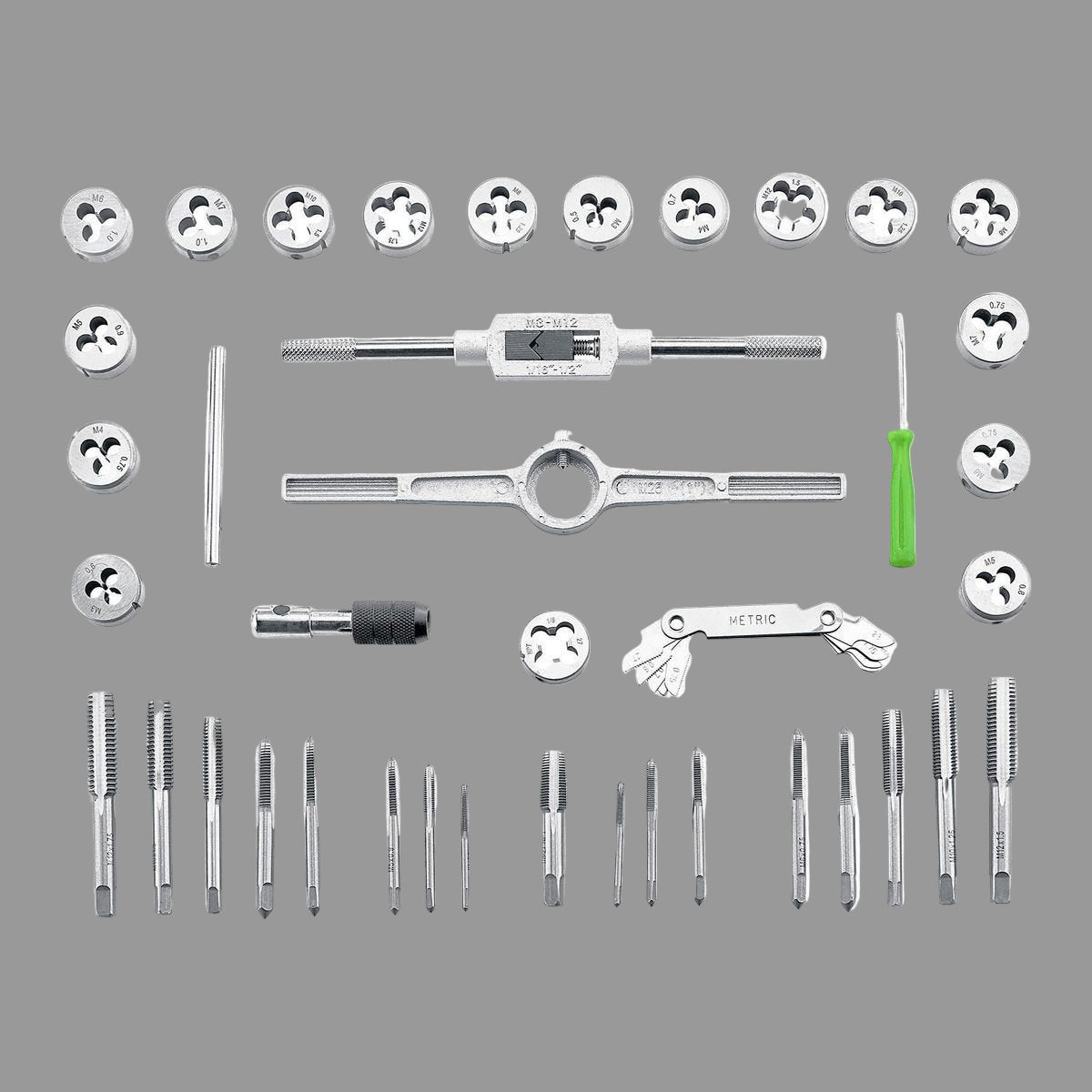 PITTSBURGH 40‑Piece Carbon Steel Metric Tap & Die Set with Case – Model #62832