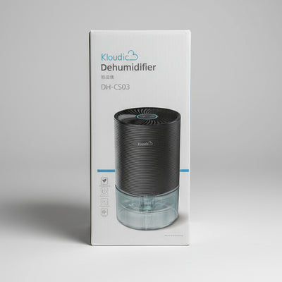 Kloudic DH-CS03 Compact Dehumidifier - 750ml Capacity, Ultra-Quiet Operation, Auto Shut-Off, LED Night Light, Portable Design for Small Rooms - DOLLARS UNIVERSE LLC