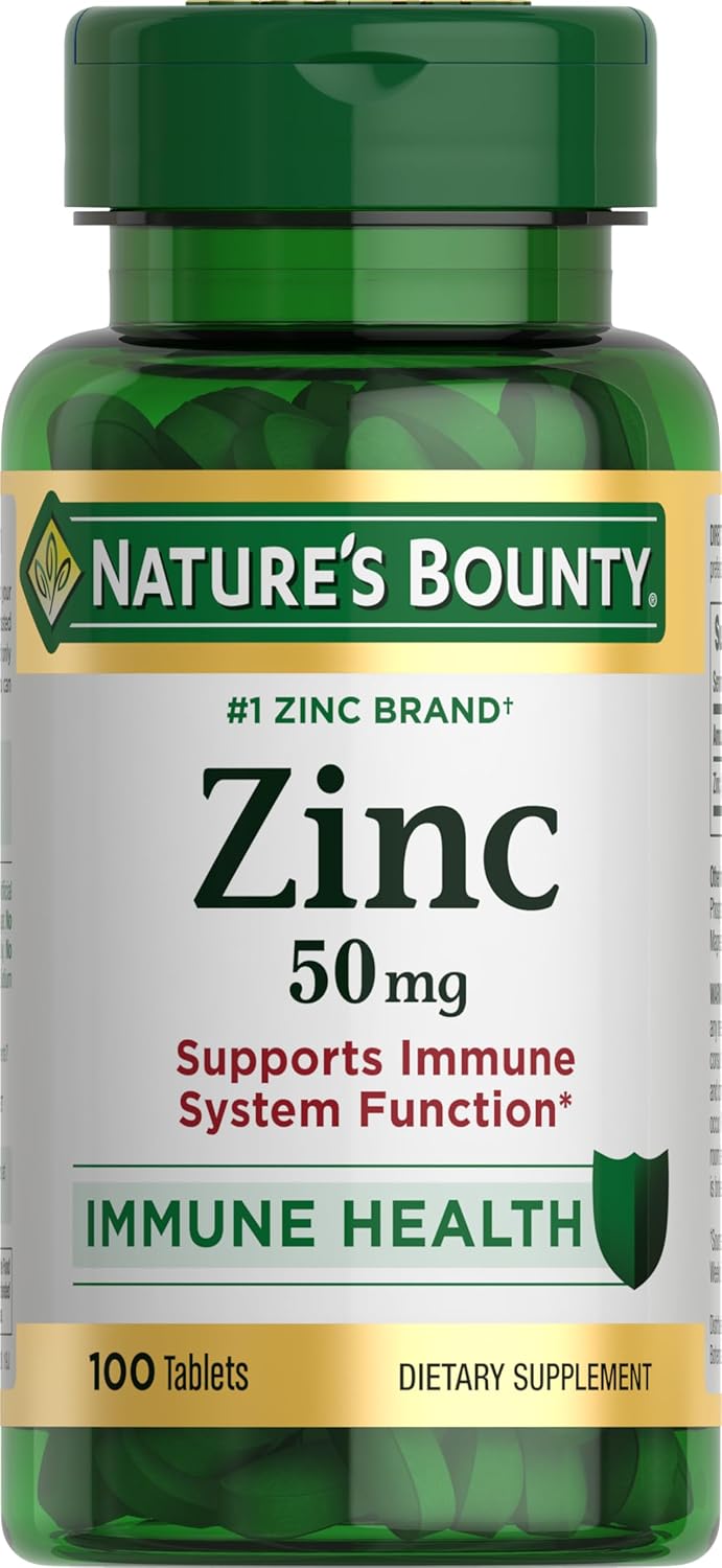 Nature's Bounty Zinc 50mg Immune Support Supplement Non-GMO Gluten-Free - DOLLARS UNIVERSE LLC