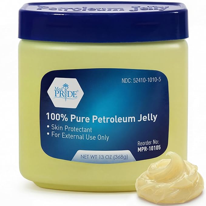 Med Pride Pure White Petroleum Jelly Skin Protectant 13oz