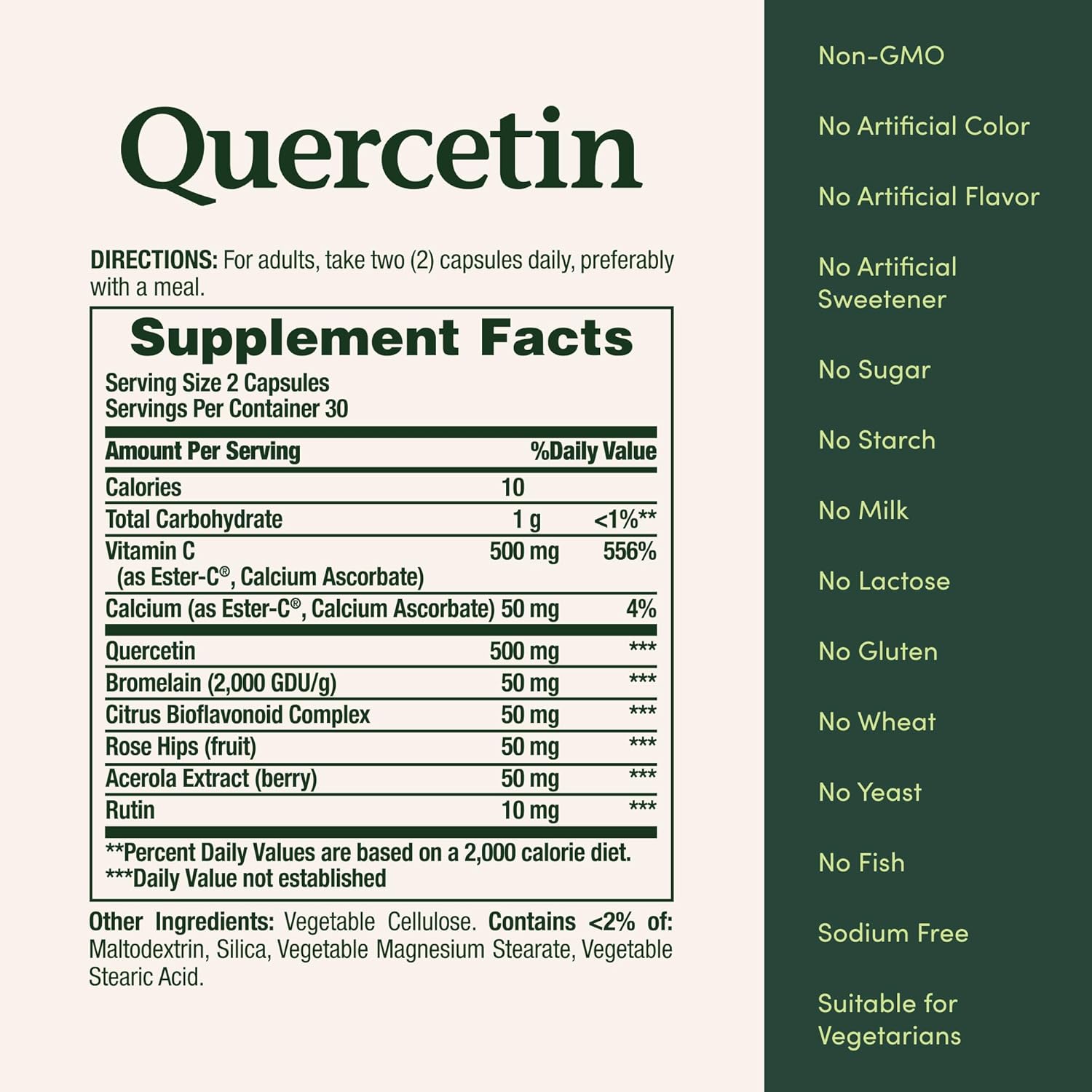 Nature's Bounty Quercetin 500mg Immune Support Capsules 60 Count - DOLLARS UNIVERSE LLC