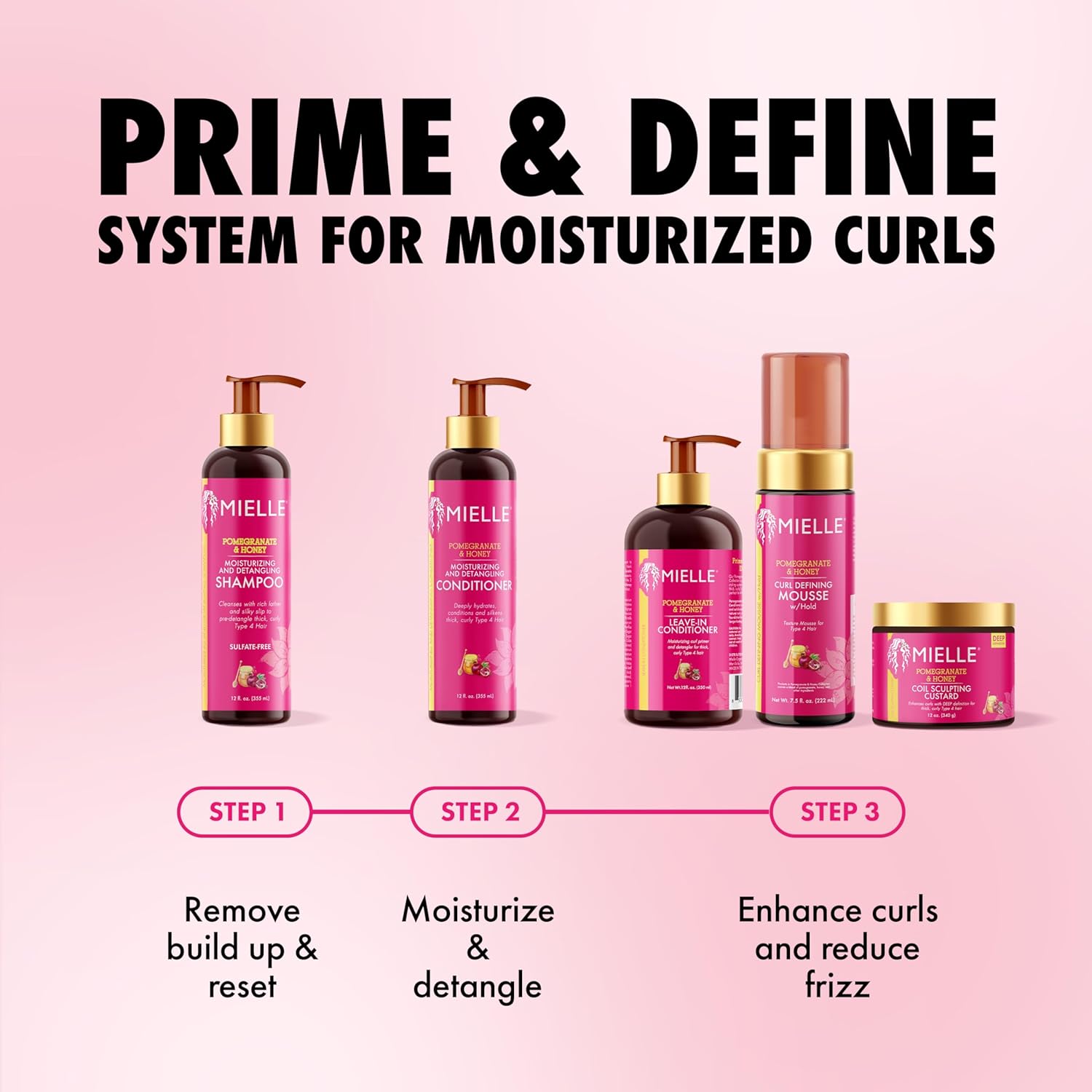 Mielle Organics Pomegranate & Honey Curl Defining Mousse 7.5 fl oz - DOLLARS UNIVERSE LLC