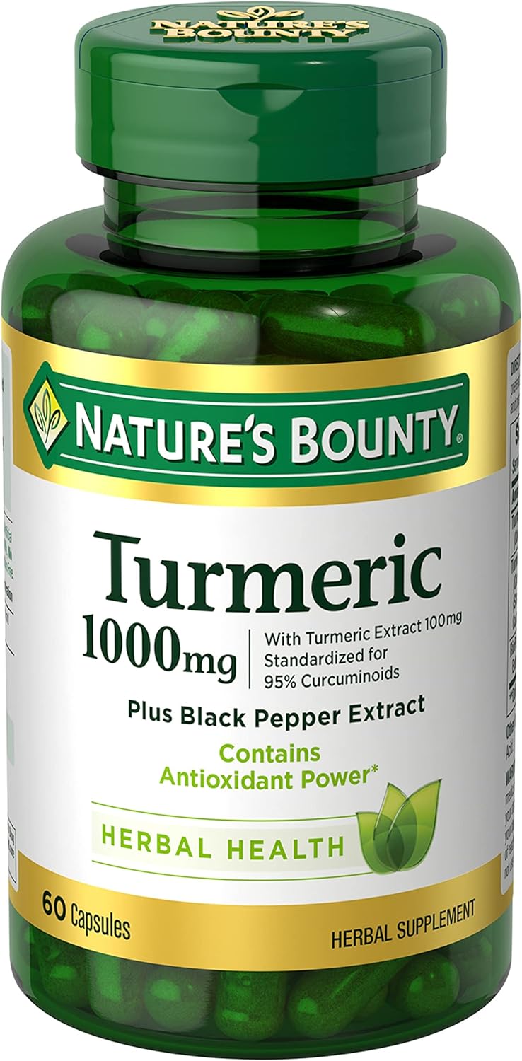 Nature's Bounty Turmeric with Black Pepper Extract 1000mg 60 Capsules - DOLLARS UNIVERSE LLC