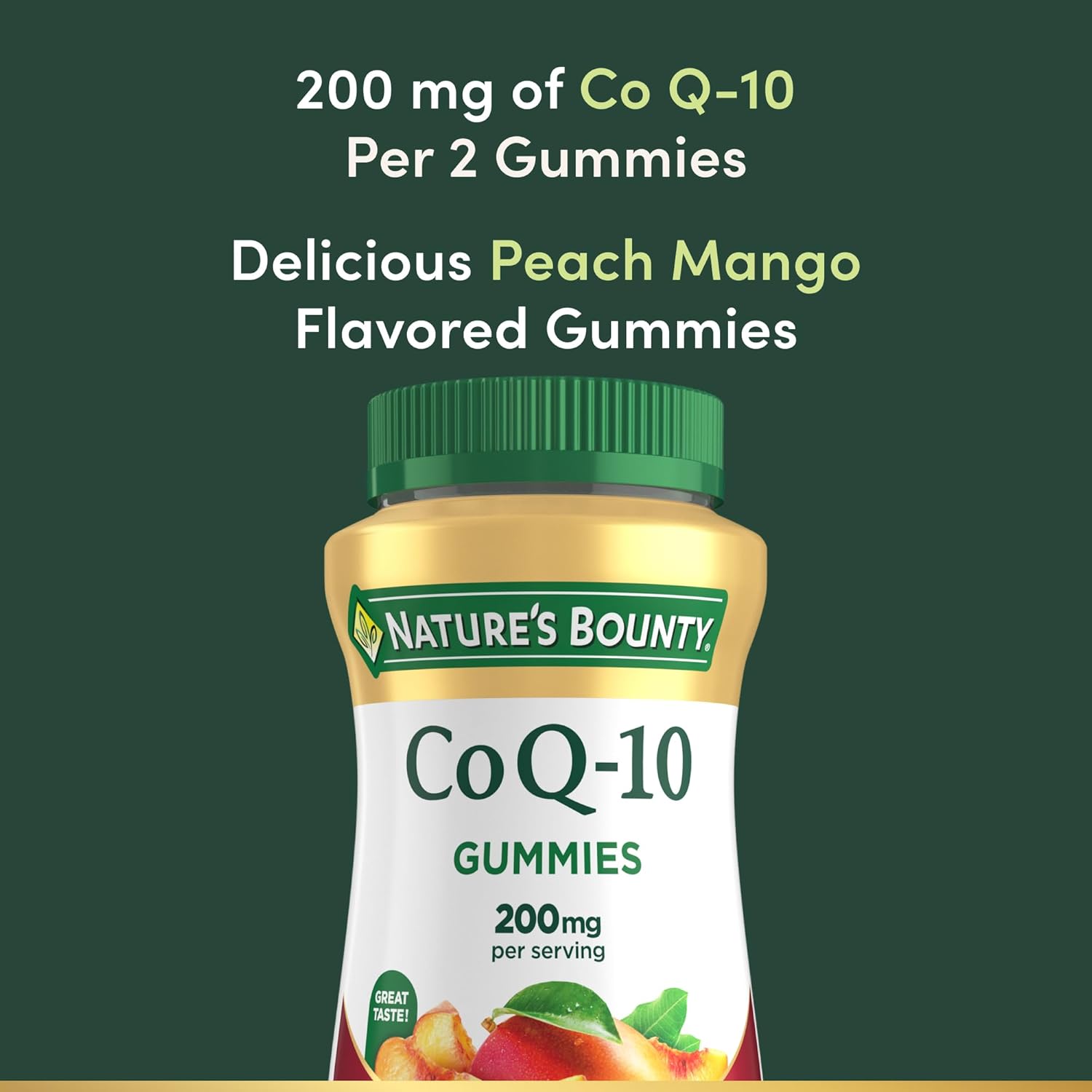 Nature's Bounty CoQ10 Gummies 200mg Peach Mango Heart Health Supplement - DOLLARS UNIVERSE LLC