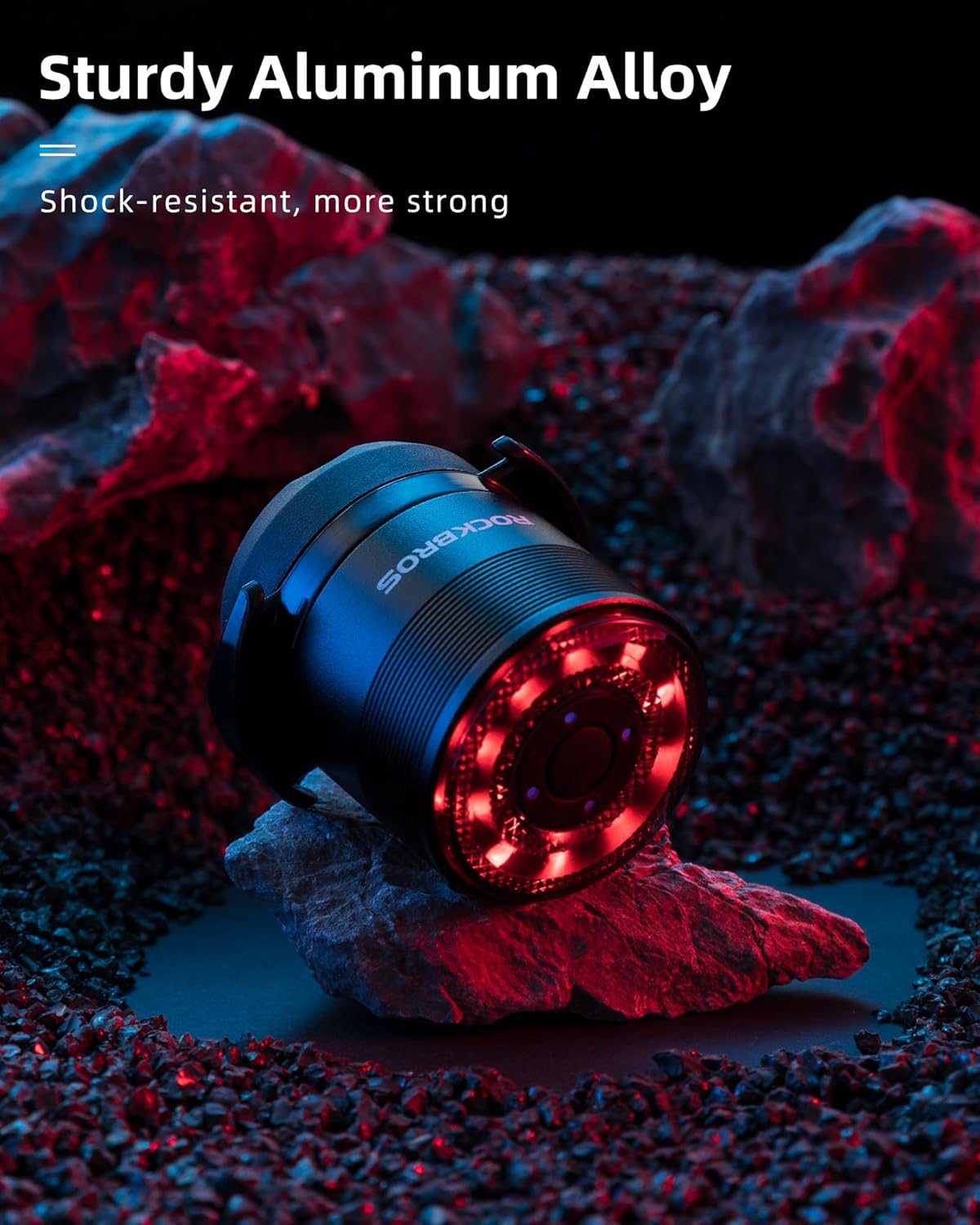 ROCKBROS Rechargeable Aluminum Alloy Bike Tail Light with 5 Modes