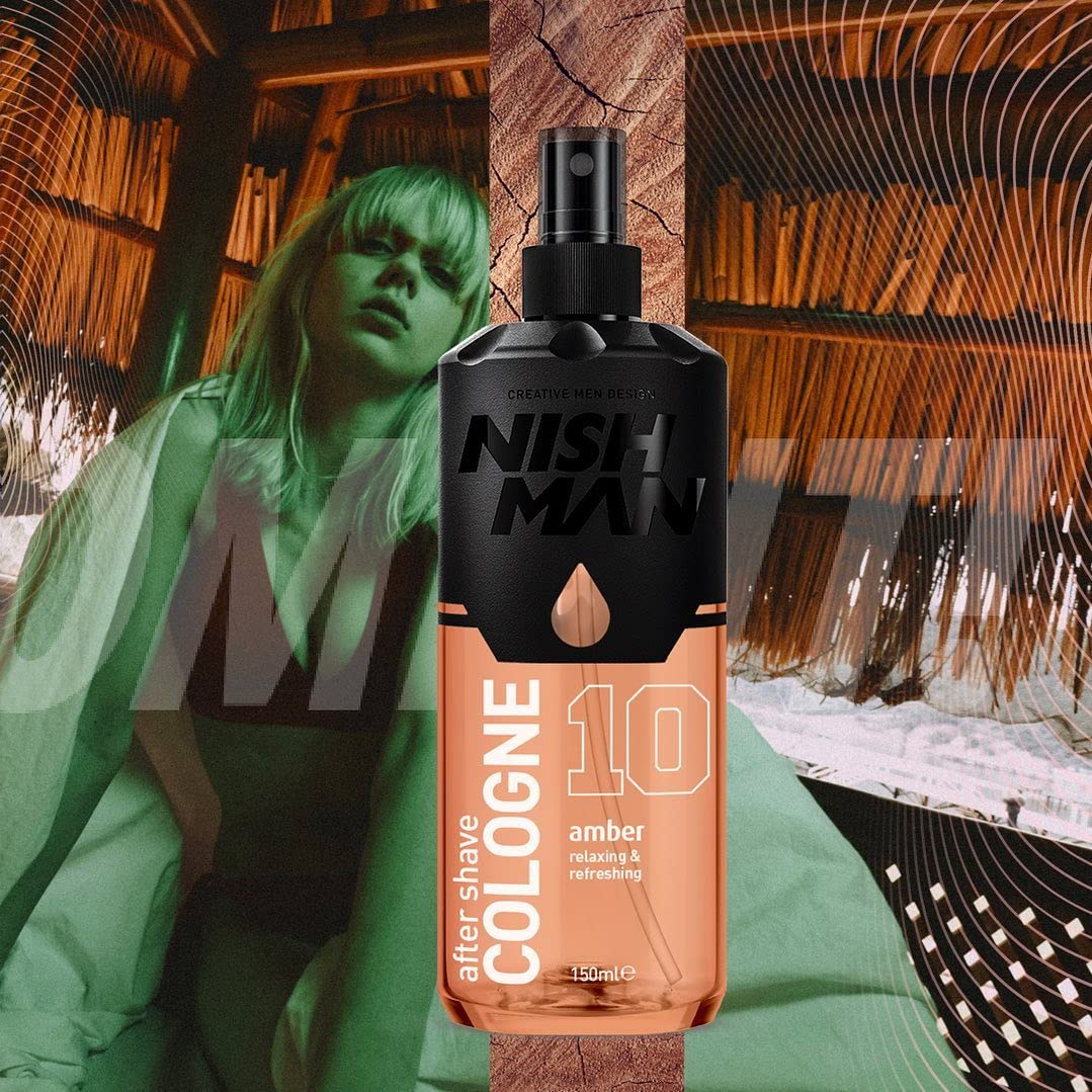 Nishman Amber No. 10 After Shave Cologne Long Lasting Men's Fragrance