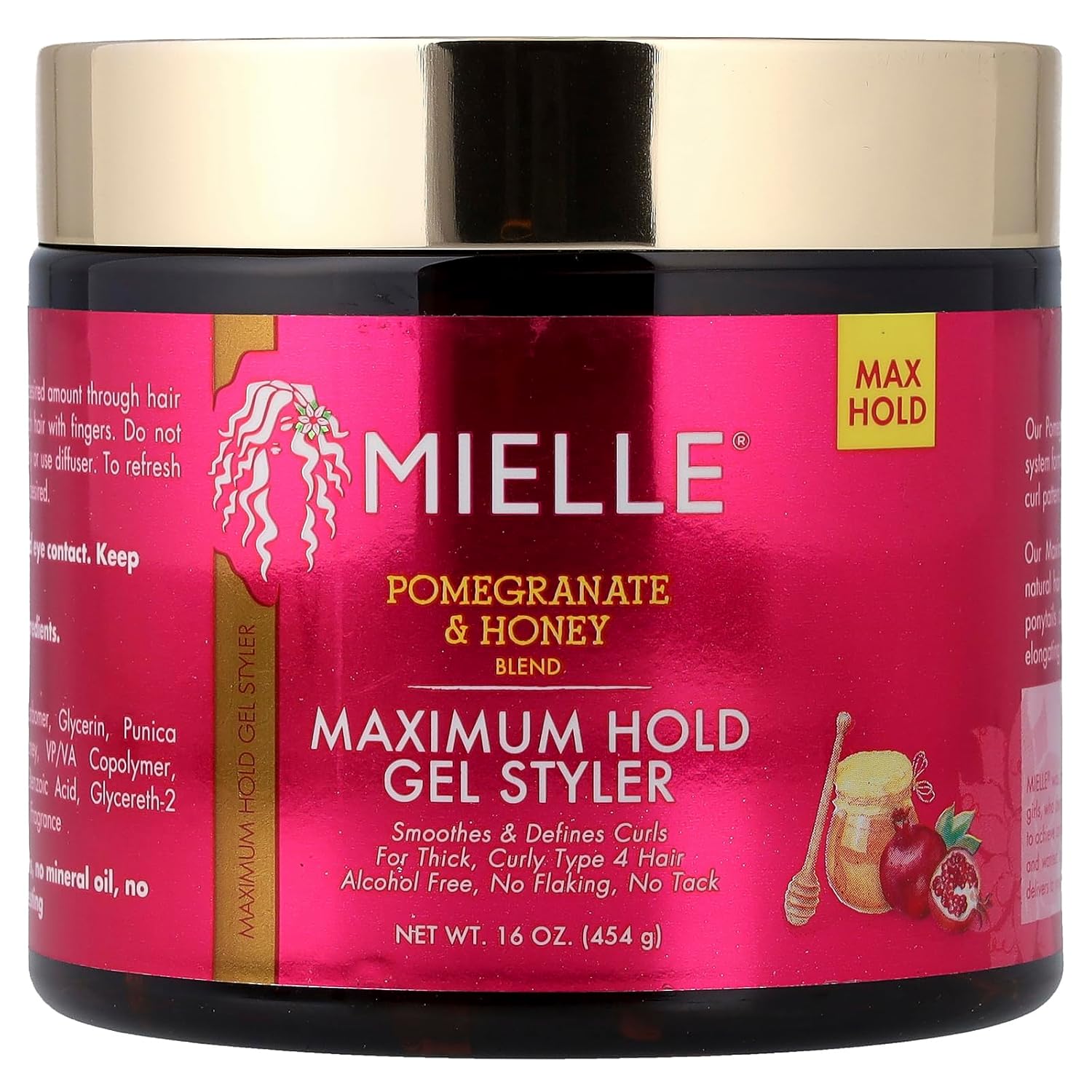 Mielle Pomegranate & Honey Blend Maximum Hold Gel Styler 16 fl oz - DOLLARS UNIVERSE LLC