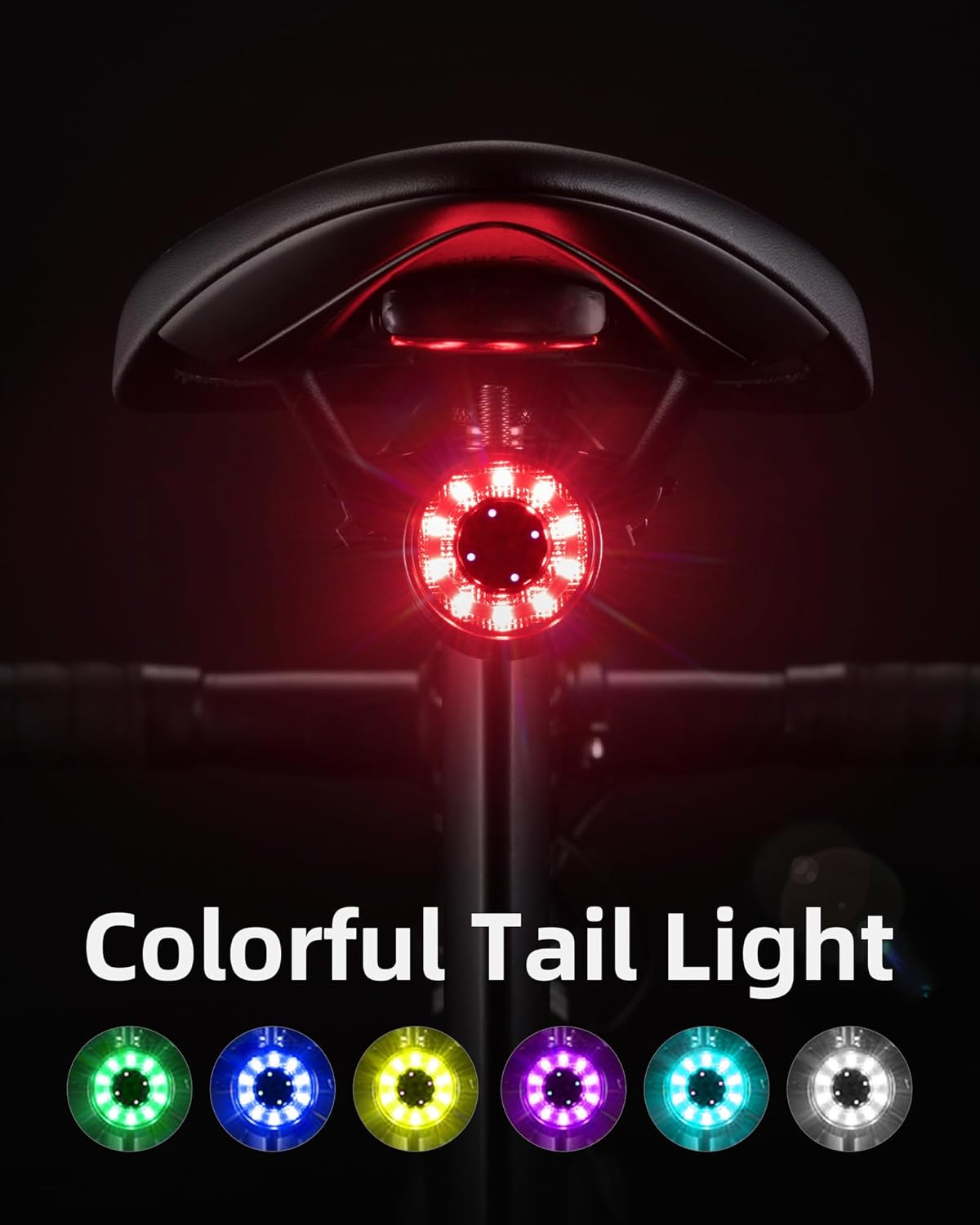 ROCKBROS Rechargeable Aluminum Alloy Bike Tail Light with 5 Modes