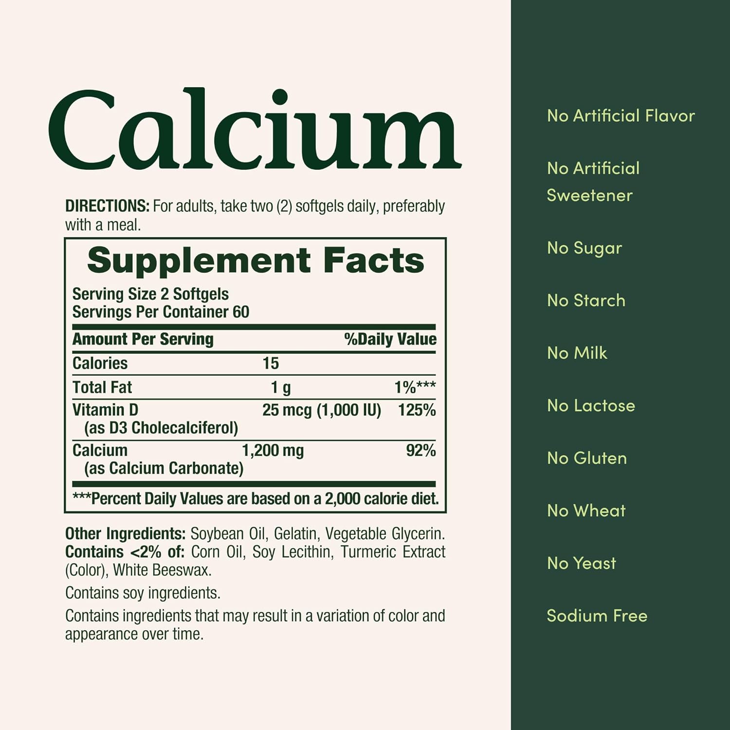 Nature's Bounty Calcium 1200 mg Vitamin D3 Bone Health Softgels - DOLLARS UNIVERSE LLC