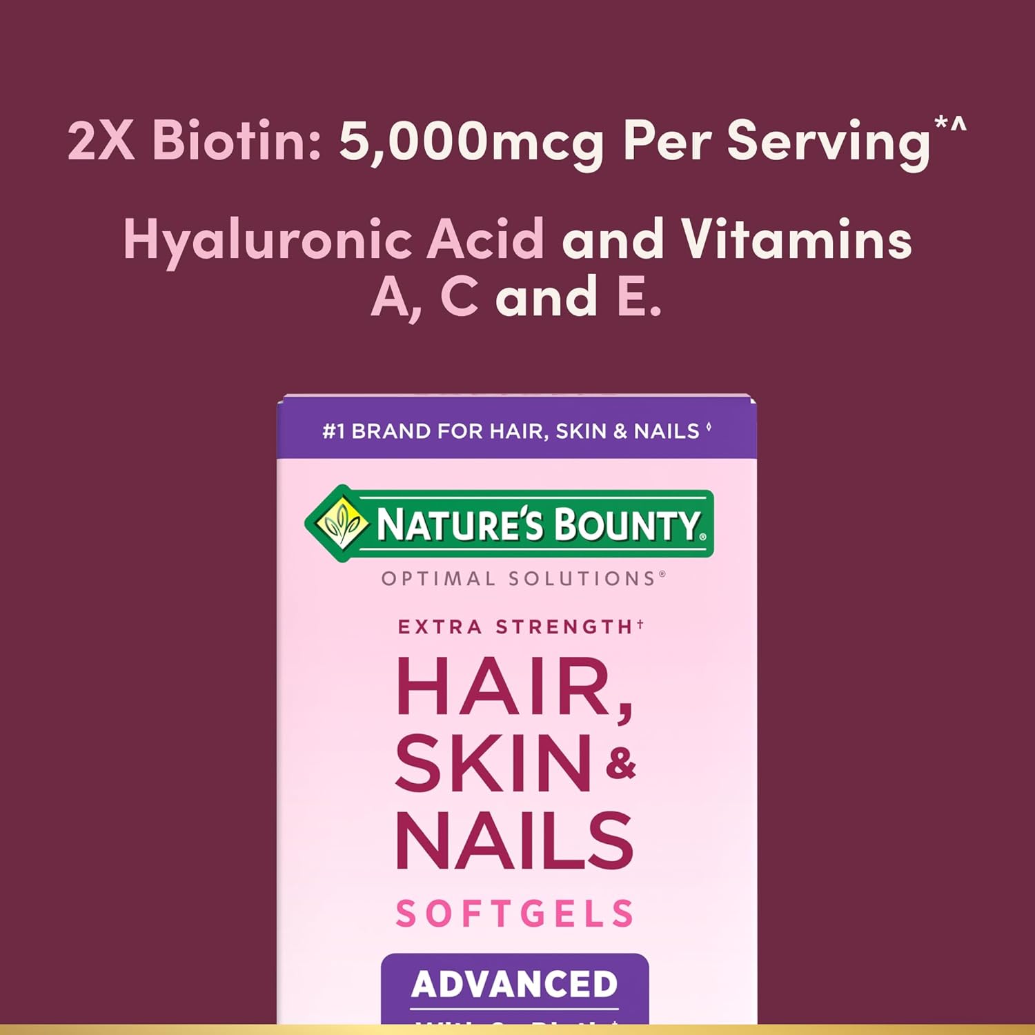 Nature's Bounty Advanced Hair Skin Nails Supplement Argan-Infused 150 Softgels - DOLLARS UNIVERSE LLC