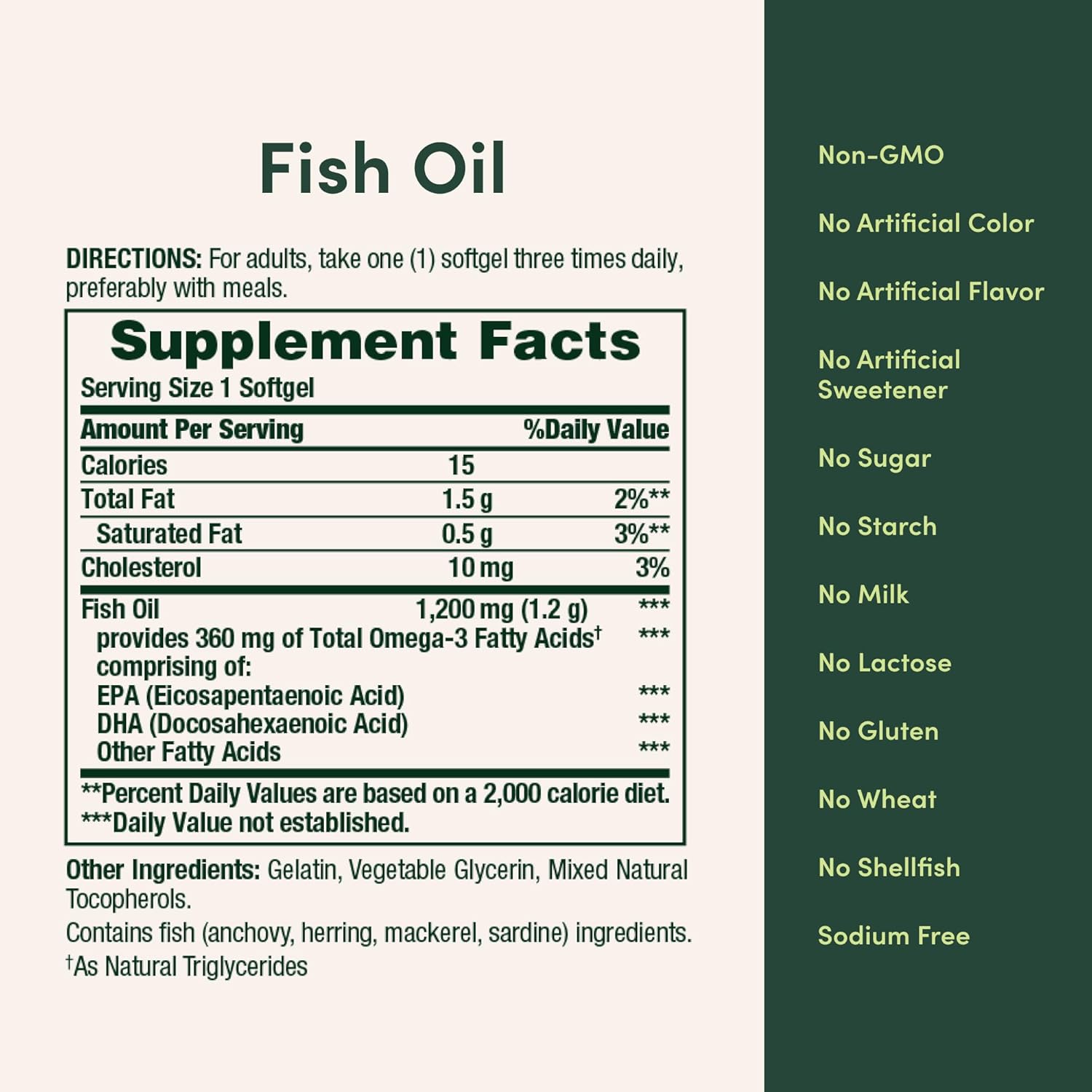 Nature's Bounty Fish Oil Omega 3 Supplements 1200 mg 200 Softgels - DOLLARS UNIVERSE LLC