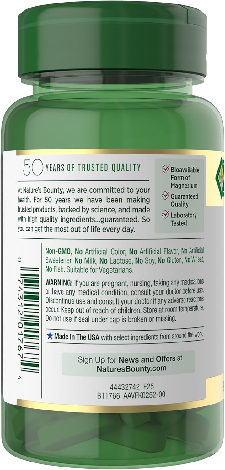 Nature's Bounty Magnesium Citrate 150mg Vegetarian Capsules 90 Count - DOLLARS UNIVERSE LLC