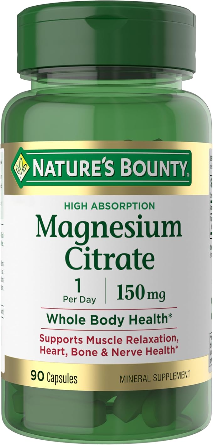Nature's Bounty Magnesium Citrate 150mg Vegetarian Capsules 90 Count - DOLLARS UNIVERSE LLC