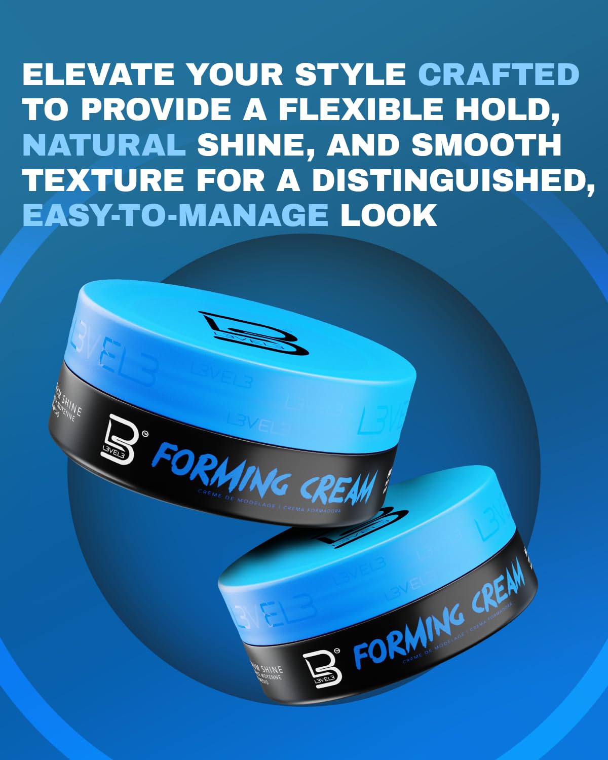 Level 3 L3 Forming Cream Natural Look Volumizing Medium Hold Styling