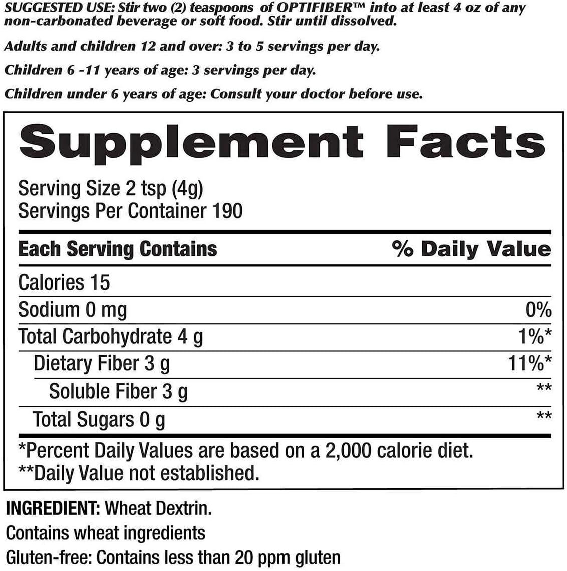 Kirkland Signature Optifiber Wheat Dextrin Dietary Fiber Supplement - DOLLARS UNIVERSE LLC