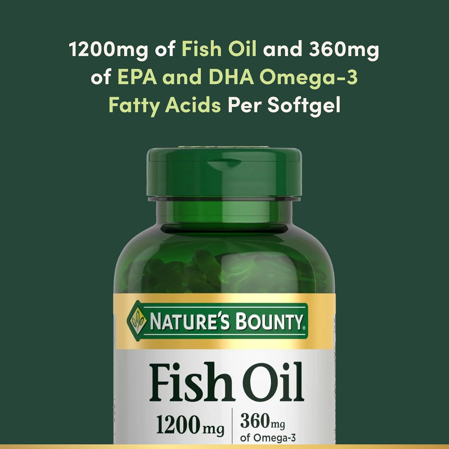 Nature's Bounty Fish Oil Omega 3 Supplements 1200 mg 200 Softgels - DOLLARS UNIVERSE LLC