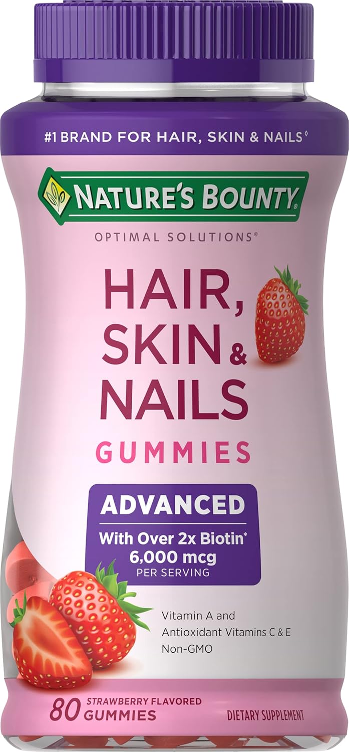 Nature's Bounty Optimal Solutions Advanced Hair Skin Nails Gummies - DOLLARS UNIVERSE LLC