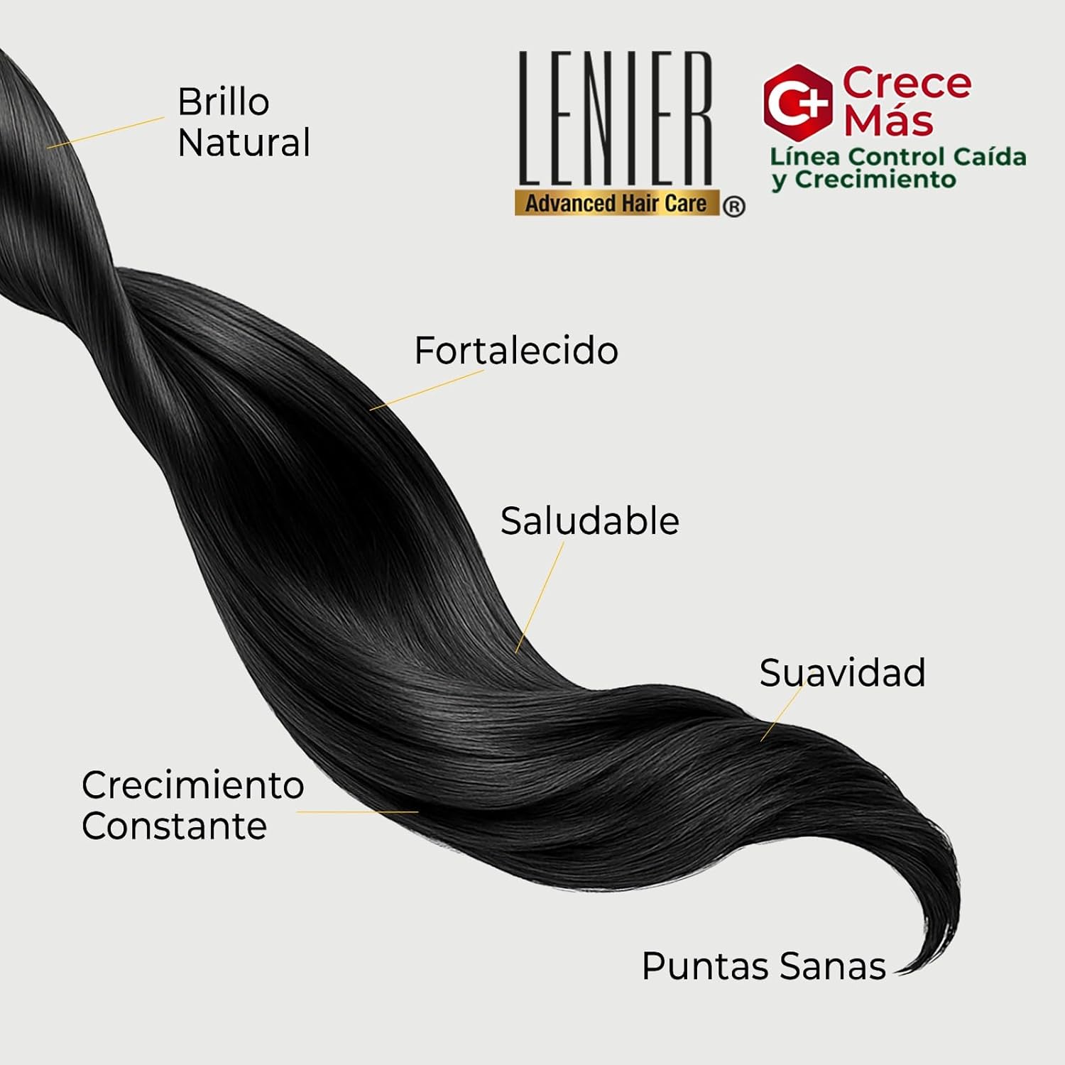Lenier Crece Más Hair Growth Shampoo Coconut Rosemary Ginger 17oz - DOLLARS UNIVERSE LLC