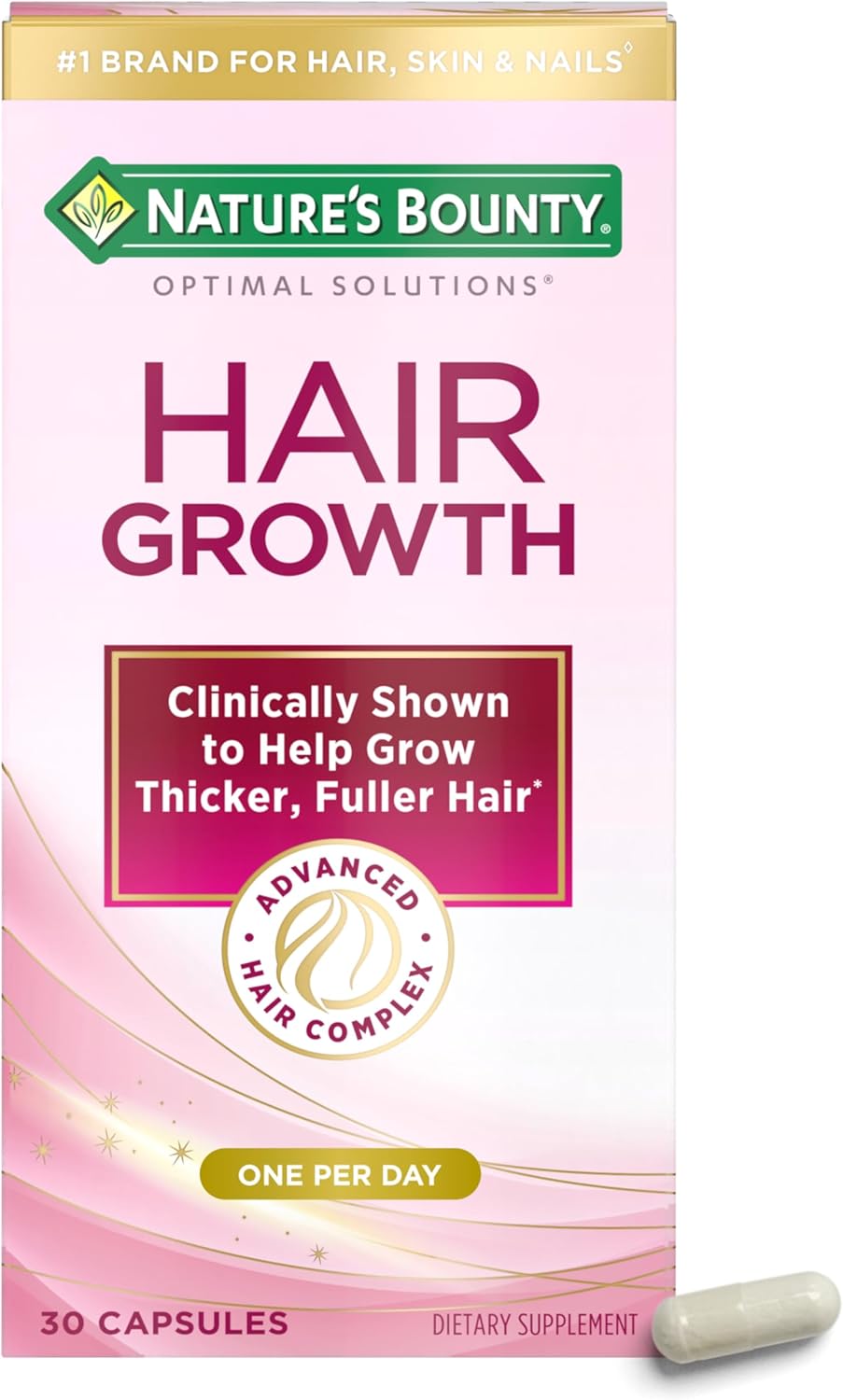 Nature's Bounty Optimal Solutions Hair Growth Supplement 30 Capsules - DOLLARS UNIVERSE LLC