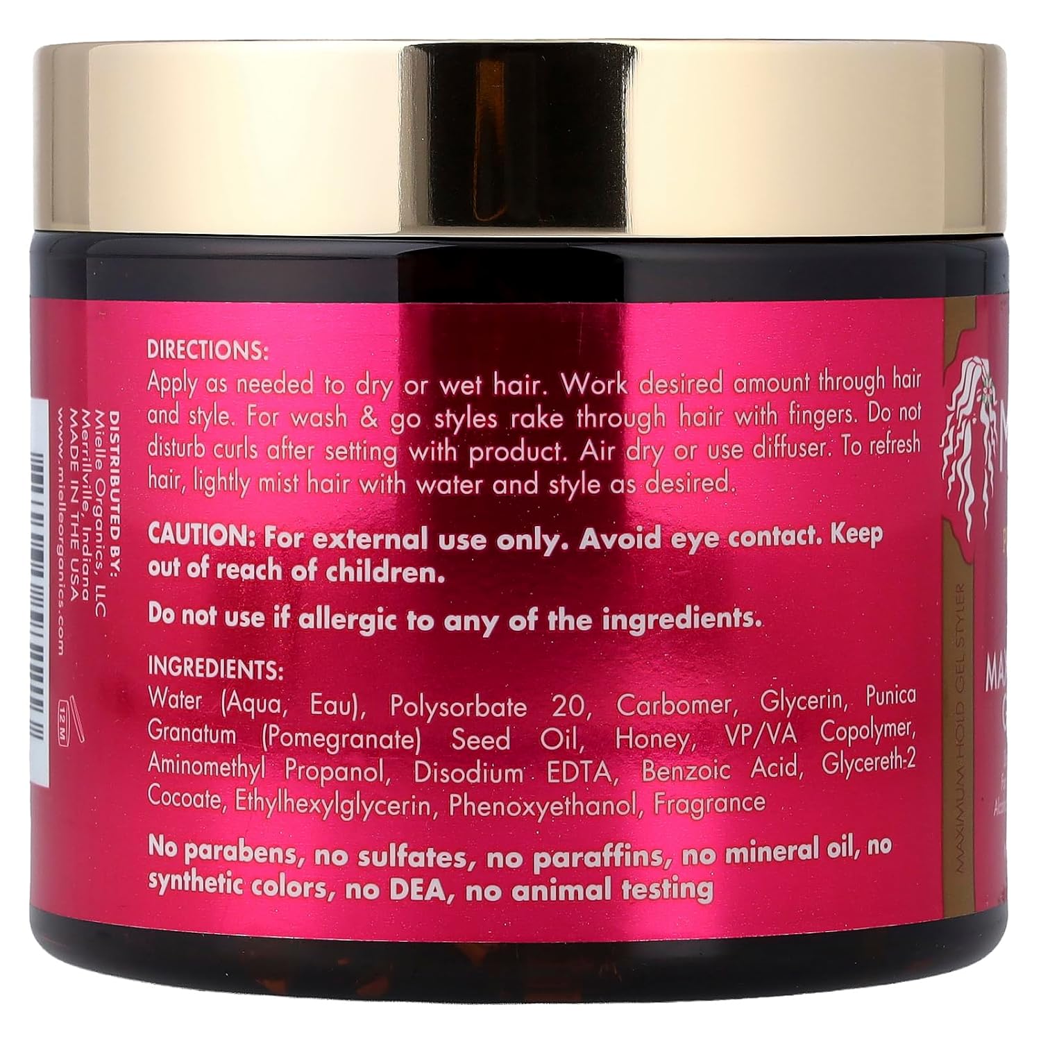 Mielle Pomegranate & Honey Blend Maximum Hold Gel Styler 16 fl oz - DOLLARS UNIVERSE LLC