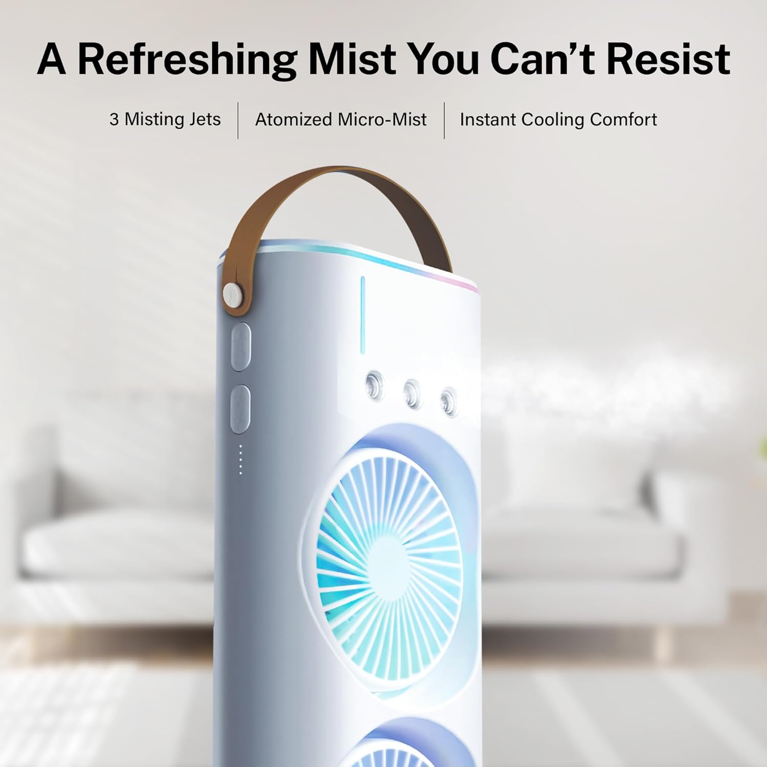 Aqua Air Misting Fan Portable Rechargeable Cooling Fan - DOLLARS UNIVERSE LLC